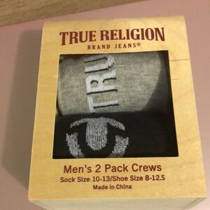 True Religion mens 2 pack crew socks